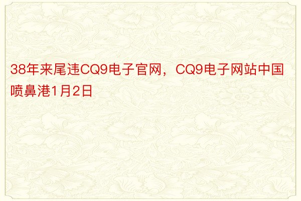 38年来尾违CQ9电子官网，CQ9电子网站中国喷鼻港1月2日