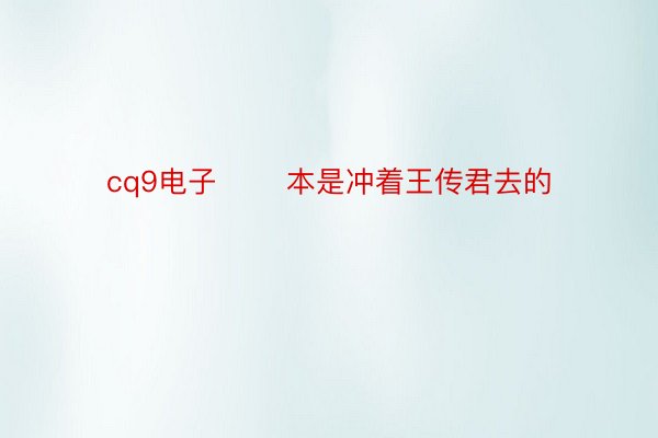 cq9电子       本是冲着王传君去的